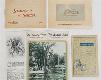 Antique Lot Saratoga Springs, New York Noted Hotels, Empire, Windsor, Excelsior
