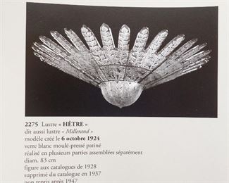 Catalogue Raisonne entry for Lalique Chandelier 2275