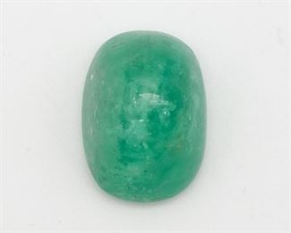 GIA Certified 22.93ct Natural Russian Double Cabochon Cushion Emerald