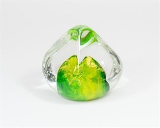 24K Gold Paperweight, signed