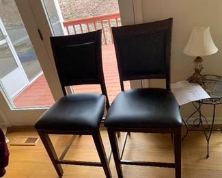 Nice leather barstools - seat is 24” from floor