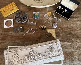 Cufflinks, trinket boxes