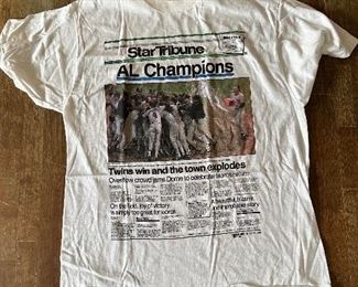 1987 Twins tee NWT, vintage 1966 NE license plate