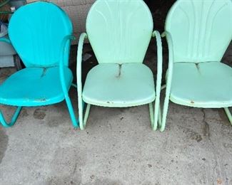 Vintage metal outdoor chairs