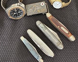 Watches, pocket knives