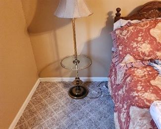 Brass and glass lamp