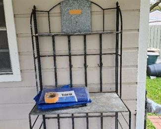 Heavy iron garden stand