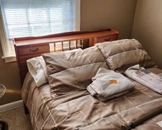 Full sized bed with mattresses