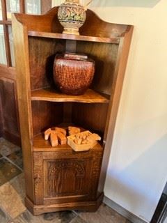 Antique Corner Oak cabinet. 