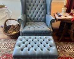 Leather like Wingback Chair