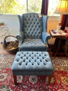 Leather like Wingback Chair