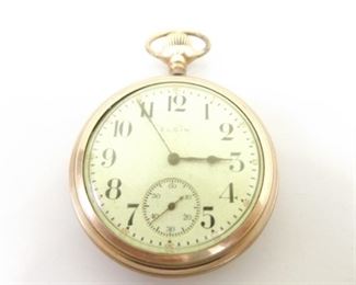 Antique Elgin Gold Plated Pocket Watch Serial #18386747
