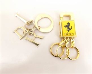 Authentic Vintage Christian Dior and Ferrari Key FOB's
