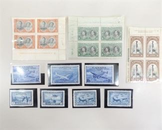 Collection of Vintage Canada Mint Never Hinged Postage Stamps
