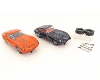 2 Vintage Strombecker Slot Cars w/Extra Brush Accessories
