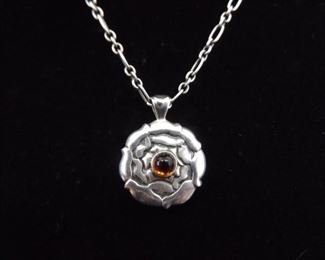 .925 Sterling Silver Georg Jensen November Pendant
