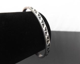 .925 Sterling Silver Kabana Open Cuff Bracelet
