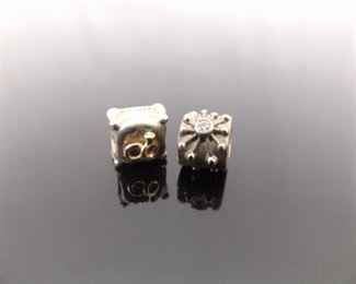 .925 Sterling Silver 14k Yellow Gold PANDORA ALE Beads
