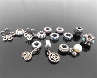 Lot of .925 Sterling Silver PANDORA ALE Beads
