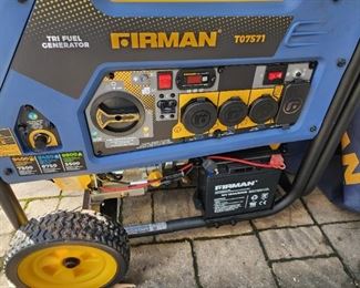 Tri Fuel Generator Firman T07571 (Used only one time)