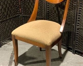 Biedermeier Style Dining Side Chair with Nail Head Trim