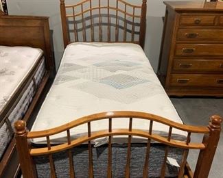 Ethan Allen Twin Size Bed with Mattress Set
