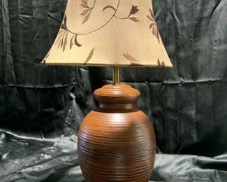 Hive Inspired Ceramic Table Lamp with Floral Bell Shade