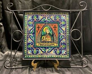 Tile and Metal Wall Art Jerusalem