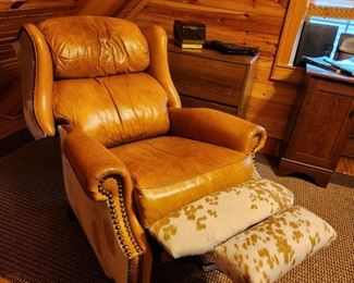Leather & Hide Recliner- Side View