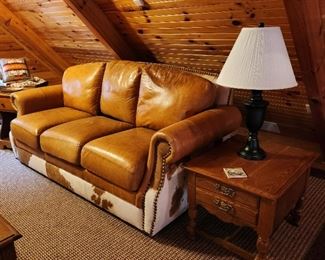 Leather & Hide Sofa - 2nd Side View
