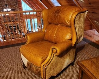 Leather & Hide Recliner - Side View