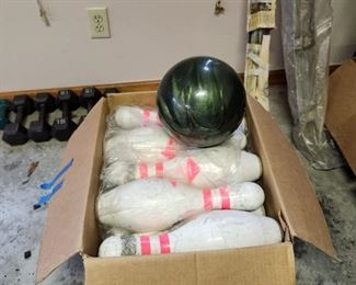 Bowling Ball & Pins