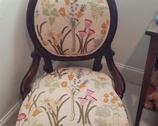 Colorful Floral Print  Chair
