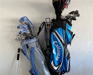 Like new sets of his & hers golf clubs, men's set Calloway