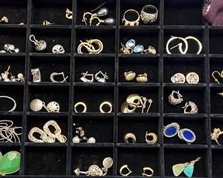 Gold, Sterling earrings