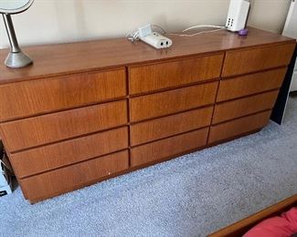 Beautiful Danish modern dresser & bed