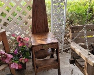 White Clad Seat/Ironing Board/Step Stool
