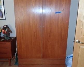 MCM ARCH SUN BURST KING BED - MCM RUG - ARMOIRE -