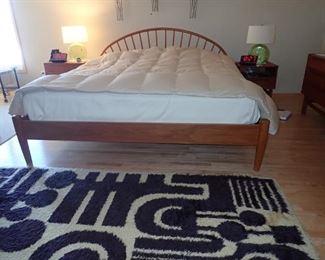 MCM ARCH SUN BURST KING BED - MCM Jespersen Danish Modern Teak King Bed
