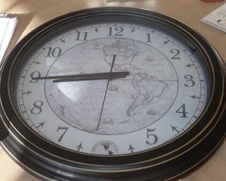 LARGE BLACK WALL CLOCK