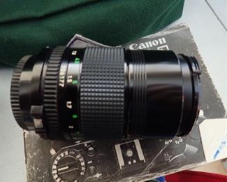 CANON A-1 FILM CAMERA WITH BAG AND EXTRA LENS - AND FILM - 