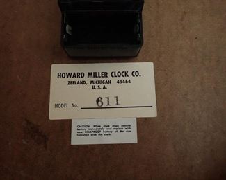 HOWARD MILLER MCM MODEL 611 OAK CLOCK