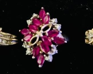 10K Rings - Ruby Sterling Ring