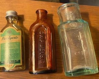 Old Embossed and Paper Label Medicine Bottles