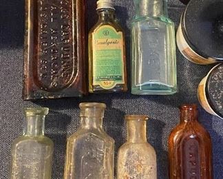Old Embossed Medicine Bottles