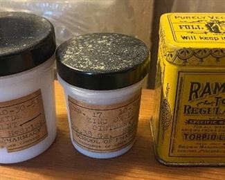 Old Medicinal Jars and Tins