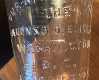 Old Embossed Our Native Herb Dose Glass