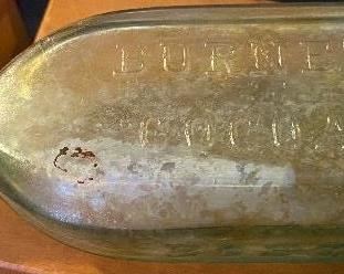 Old Embossed Burnett's Cocaine Bottle 