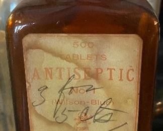 Early Antiseptic Cork Top Bottle