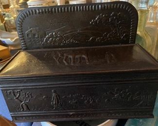 Old Embossed McFarlane Embossed Biscuit Tin